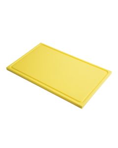 Gastro M GN1/2 HDPE snijplank met sapgeul geel