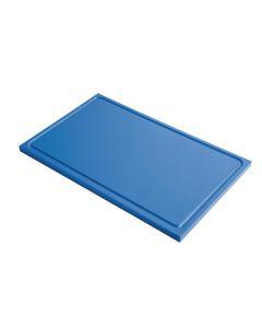 Gastro M GN1/2 HDPE snijplank met sapgeul blauw