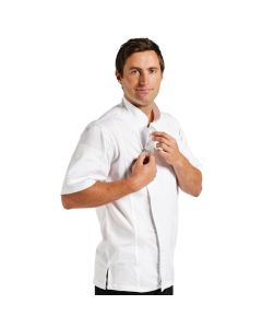 Chef Works Springfield unisex koksbuis met rits wit S