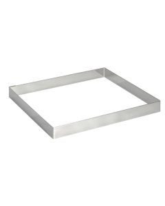 De Buyer vierkante vorm RVS 20x2cm