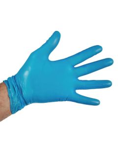 Hygiplas vinyl handschoenen blauw poedervrij L