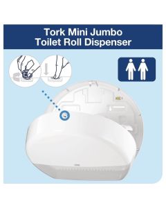 Tork Mini Jumbo toiletroldispenser wit