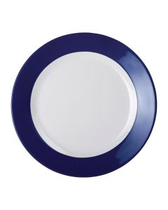 Olympia Kristallon Gala melamine borden met blauwe rand 23cm