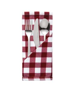 Mitre Comfort Gingham servet rood-wit 41x41cm