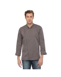 Chef Works Urban Hartford unisex koksbuis met rits lange mouw grijs M