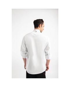 Chef Works Urban Hartford unisex koksbuis met rits lange mouw wit L