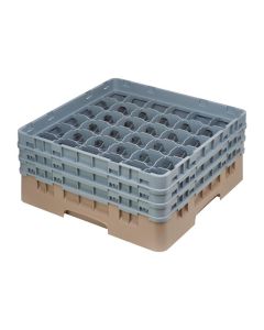 Cambro Camrack vaatwaskorf met 36 compartimenten max. glashoogte 17,4cm