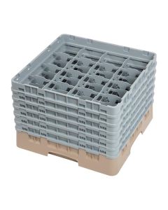 Cambro Camrack vaatwaskorf met 16 compartimenten max. glashoogte 29,8cm