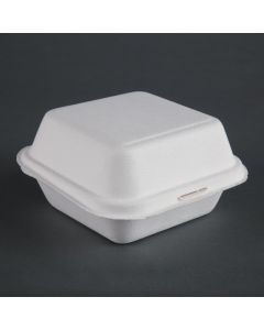 Fiesta Compostable composteerbare bagasse hamburgerbakjes 15,3cm