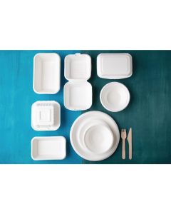 Fiesta Compostable composteerbare bagasse hamburgerbakjes 15,3cm