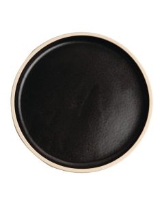 Olympia Canvas platte ronde borden zwart 18cm