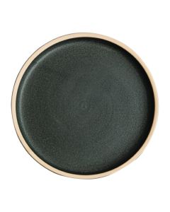 Olympia Canvas platte ronde borden donkergroen 18cm
