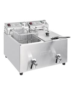 Buffalo dubbele friteuse 2x8L 2900W met timer