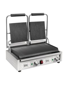 Buffalo dubbele contactgrill groef/glad