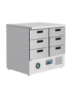 Polar G-serie koelwerkbank met 6 lades 240L