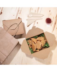 Fiesta Compostable composteerbare kartonnen voedseldozen 1200ml (200 stuks)