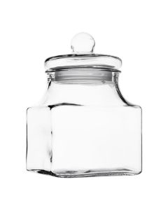 Olympia glazen voorraadpot vierkant 2,4L