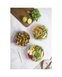 Vegware 185-serie composteerbare saladebakken 710ml (300 stuks)