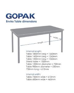 Gopak Enviro rechthoekige indoor eettafel berkeneffect 1400mm