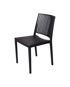 Baltimore stapelbare polypropyleen stoelen zwart (4 stuks)